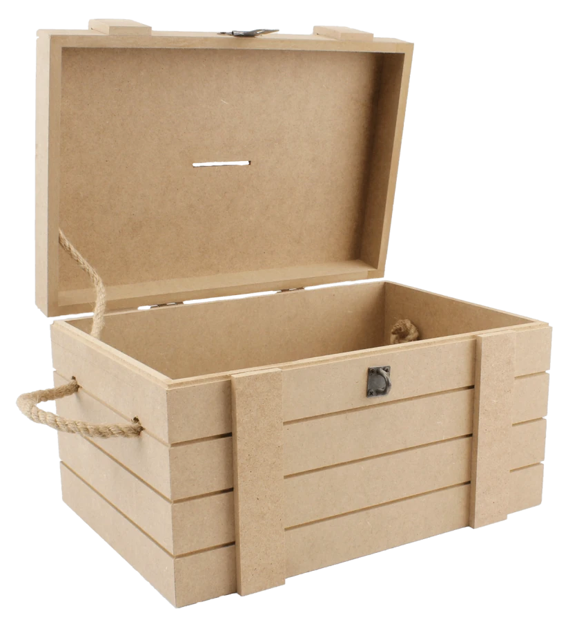 KU86 Ahşap Çıtalı Sandık Bahşiş Kutusu