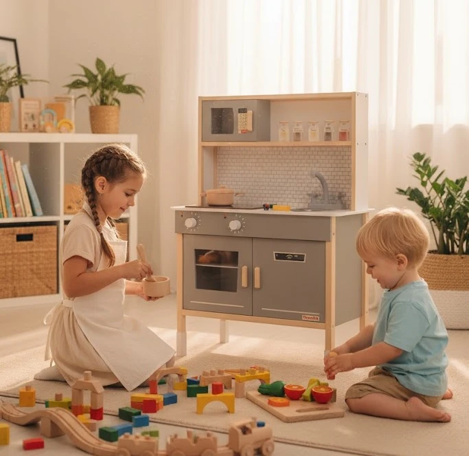 Sağlıklı Ahşap Oyuncaklarla Güvenli Oyun Zamanı