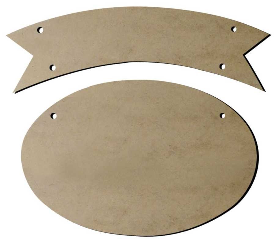 T7 Oval Tabela Ahşap Obje