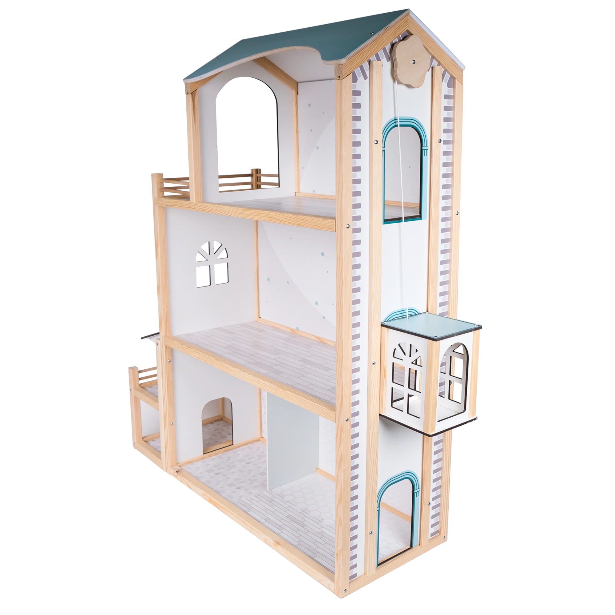 Ahşap Oyuncak Ev - Doğal ve Eğitici Oyun Köşesi ''Eşyalar dahil'' T2016