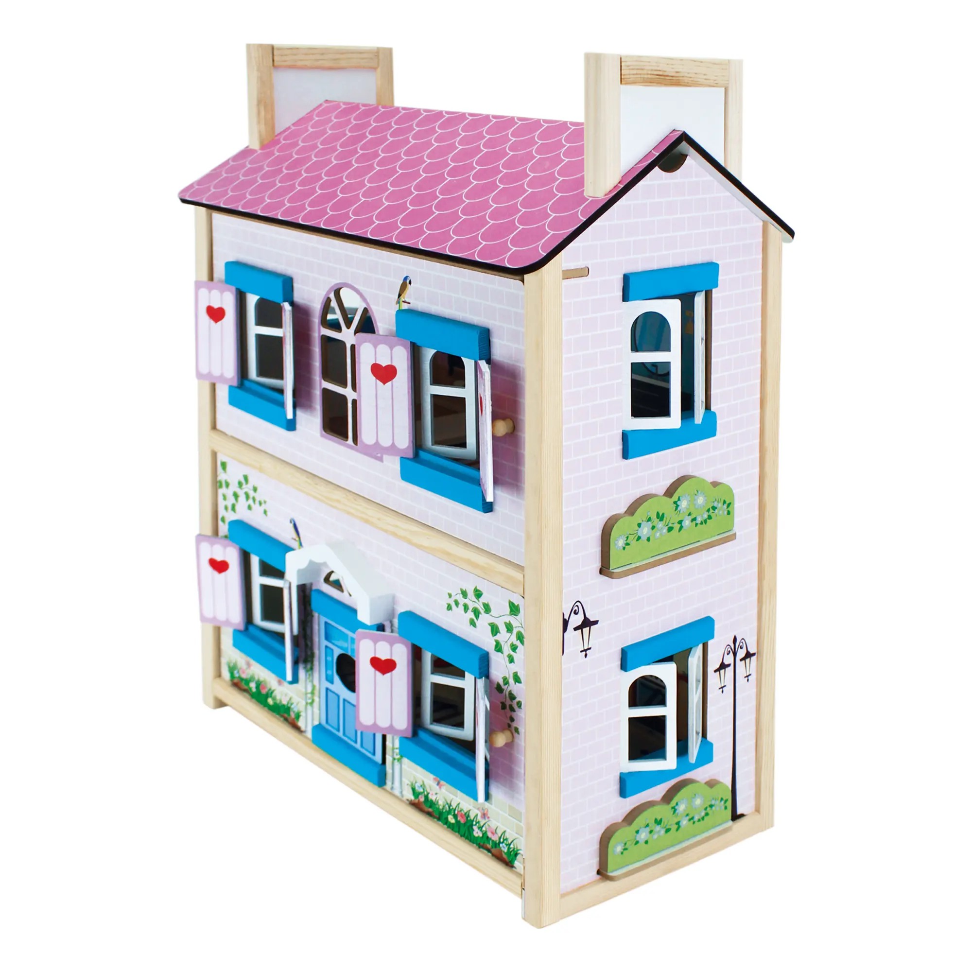 Toysilla Ahşap Çocuk Oyun Evi Pembe - T2009