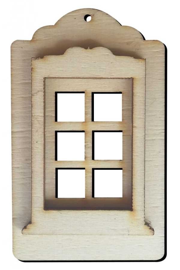 O41 Pencere Paket Süs Ahşap Obje
