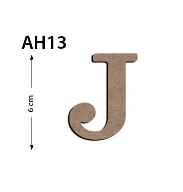 Ah13 Ahşap 6 Cm J Harfi