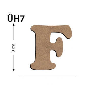 ÜH7 Ahşap 3 Cm F Harfi