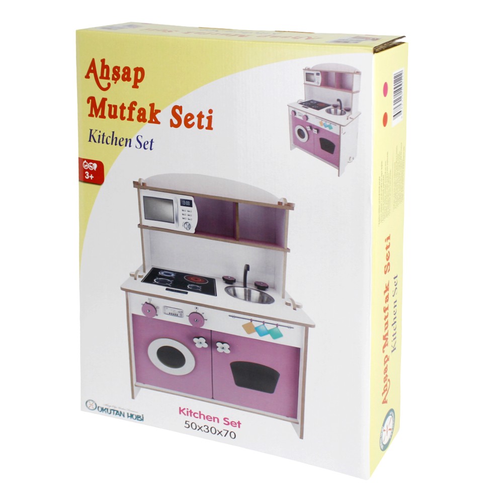 Toysilla Ahşap Çocuk Oyun Mutfağı Pembe - T1004