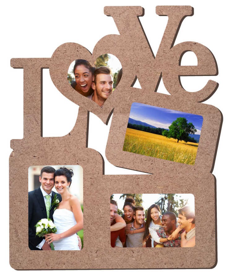 Ç16 Love Resim Çerçevesi Ahşap Obje