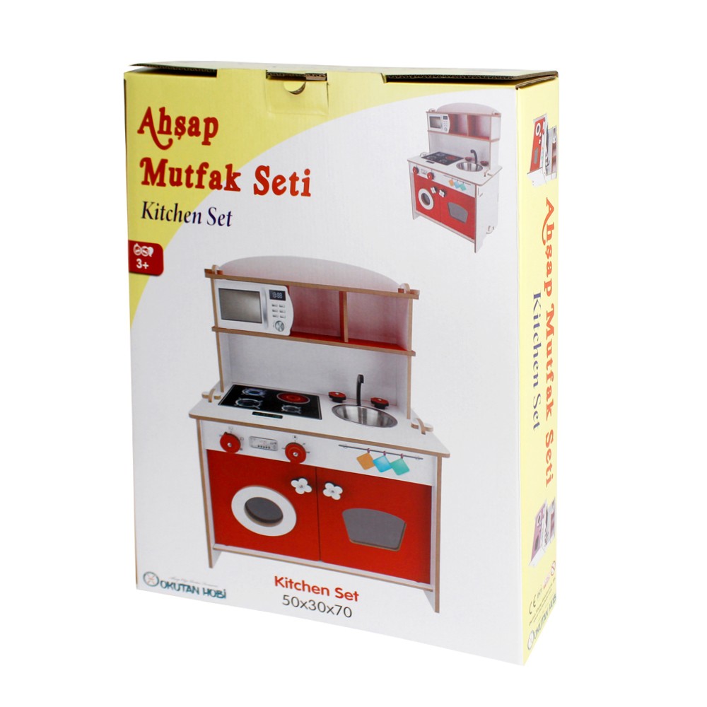 Toysilla Ahşap Çocuk Oyun Mutfağı Kırımızı - T1003