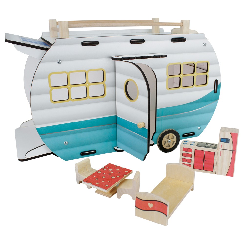 Toysilla Ahşap Oyuncak Karavan Turkuaz - T3103