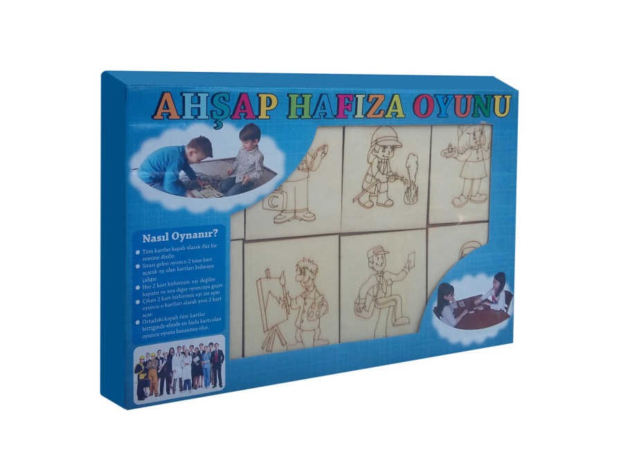 Ahşap Hafıza Oyunu-Meslekler