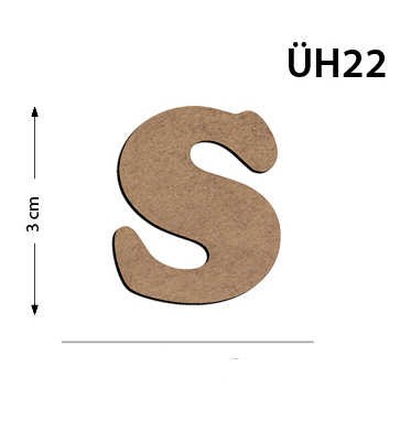 Üh22 Ahşap 3Cm S Harfi