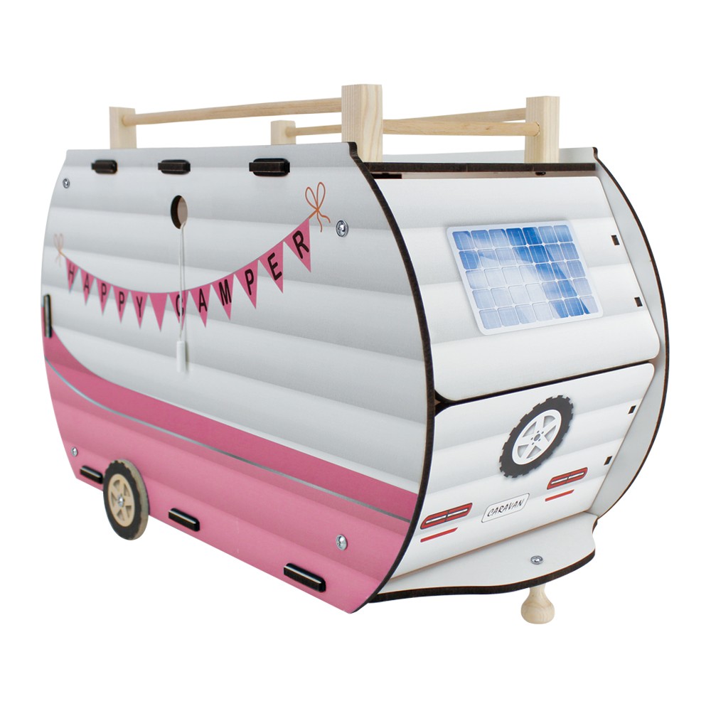 Toysilla Ahşap Oyuncak Karavan Pembe - T3104