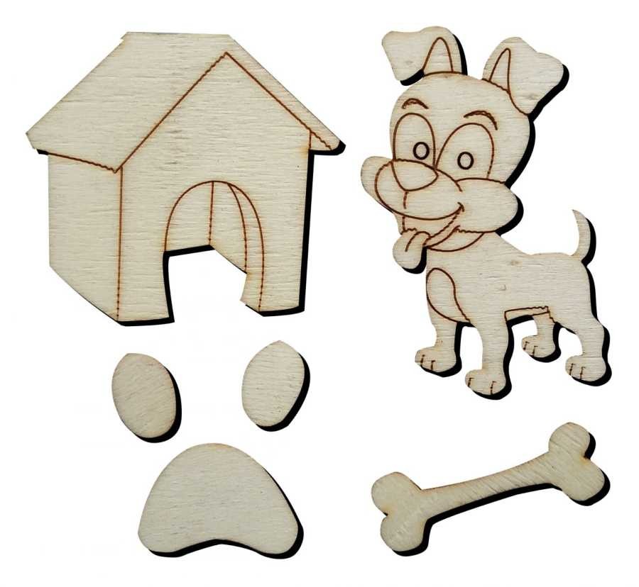 O72 Köpek Kulübesi Kemik Ahşap Obje