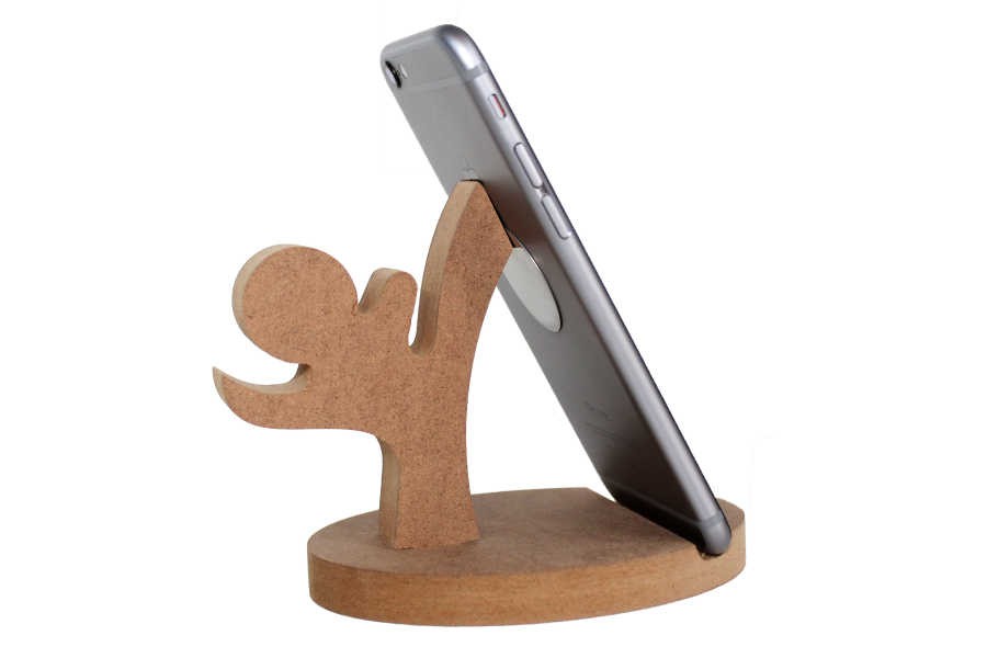 M62 Ahşap Kareteci Telefon Standı