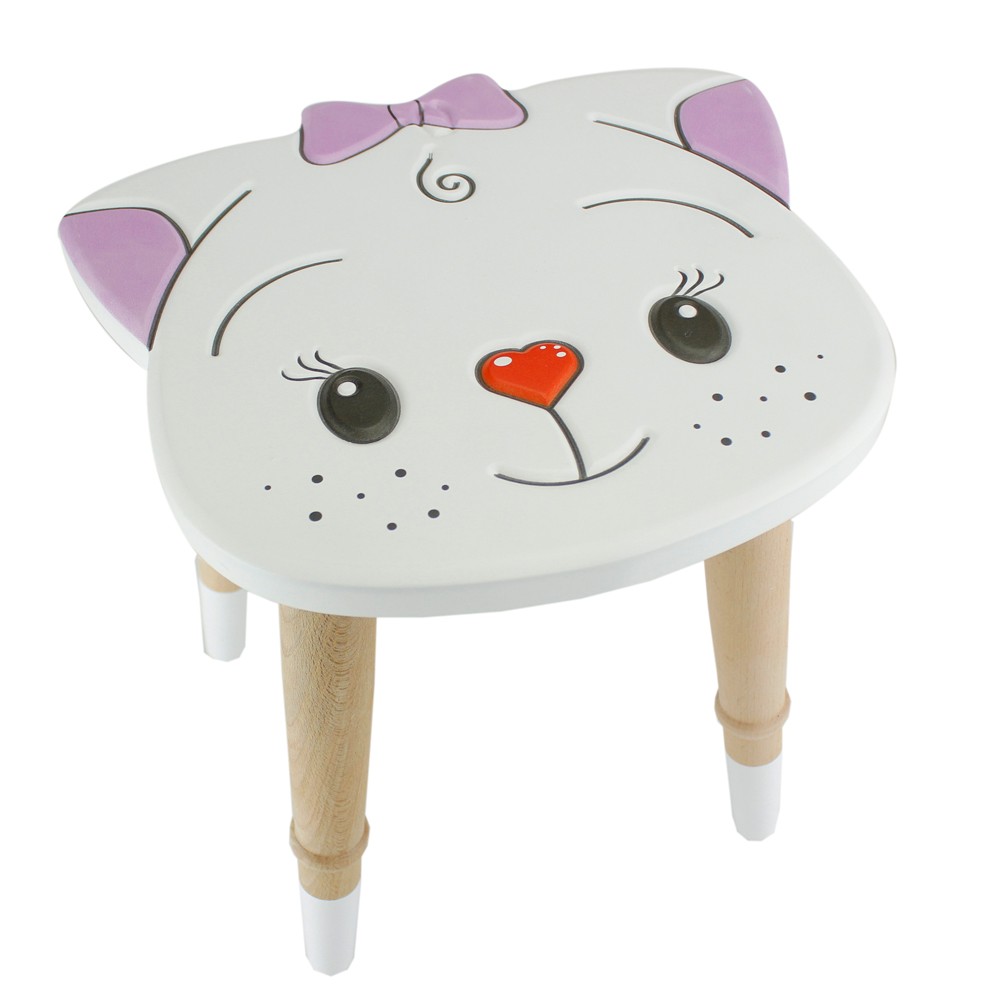 ÇG75 Kedi Desenli Çocuk Taburesi
