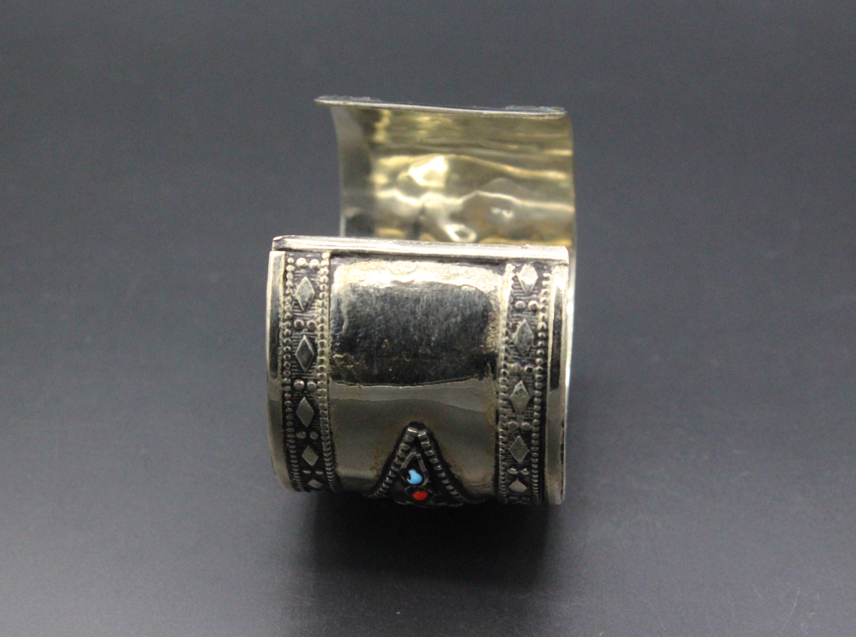 Afgan Bileklik, Mavi Lapis Lazuli Taşlı Bileklik, Kelepçe Bileklik, Afgan Takıları,