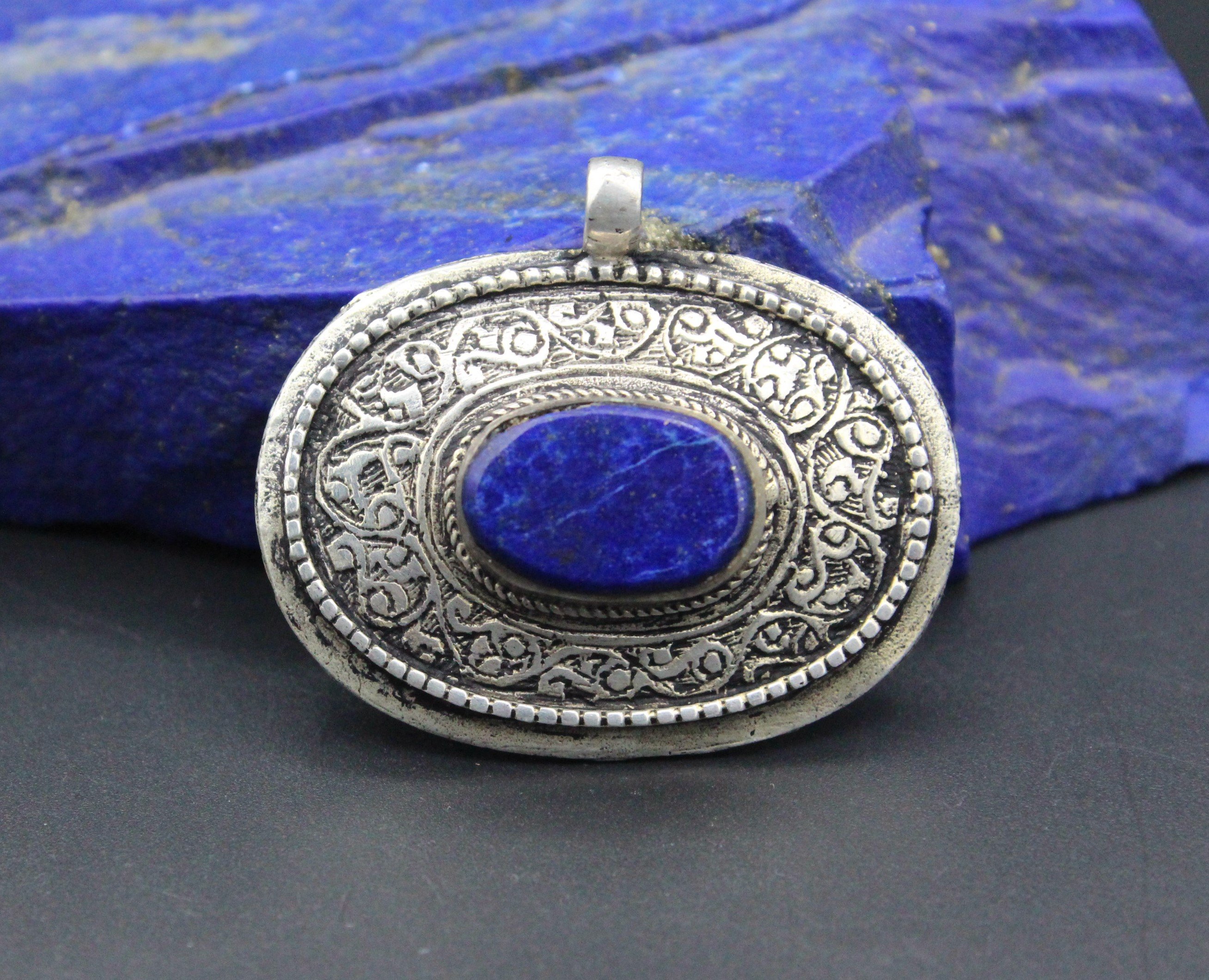 Afgan Kolye Ucu, Afghan Kolye, Lapis Doğal Taşlı Kolye,