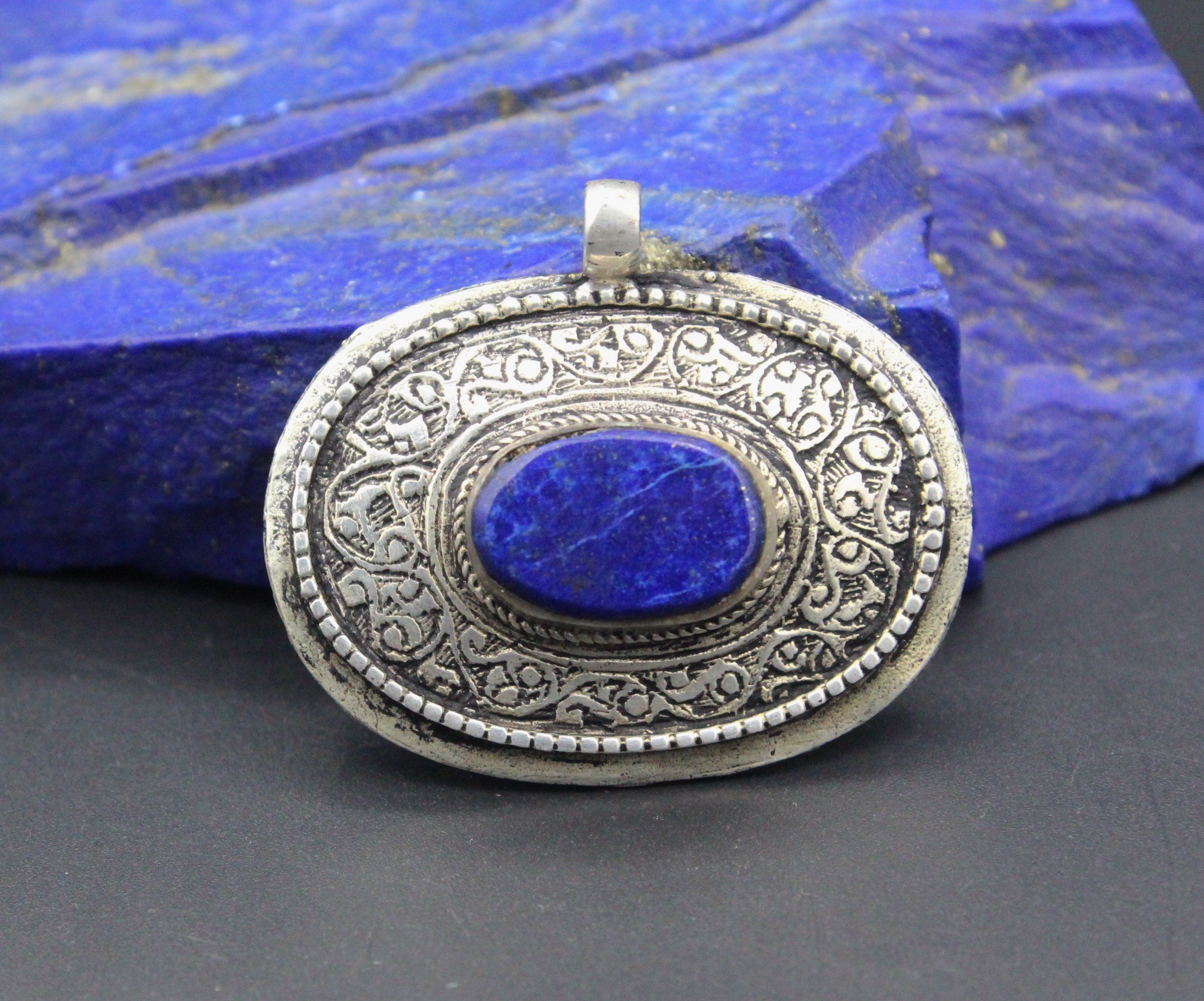 Afgan Kolye Ucu, Afghan Kolye, Lapis Doğal Taşlı Kolye,