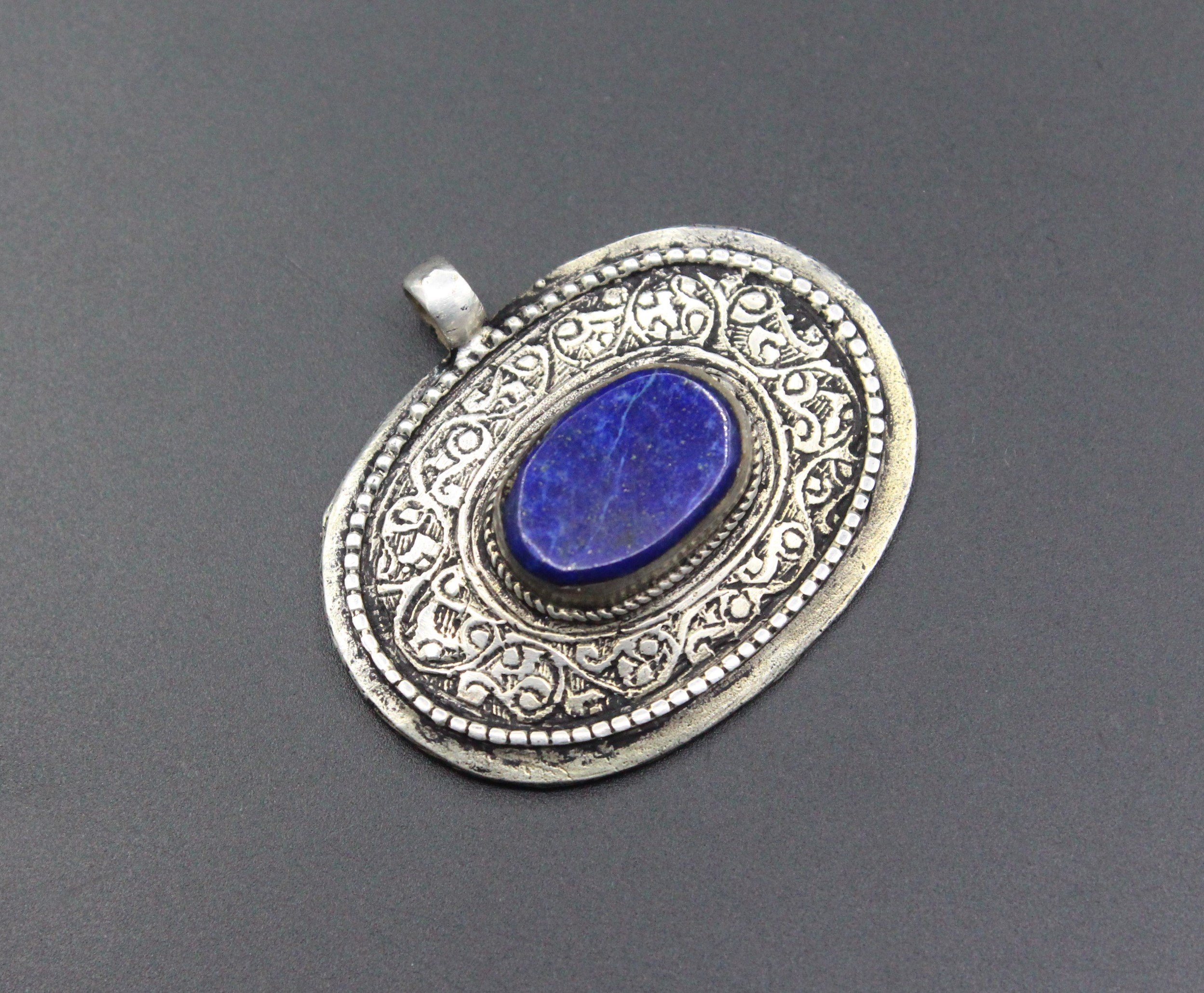 Afgan Kolye Ucu, Afghan Kolye, Lapis Doğal Taşlı Kolye,