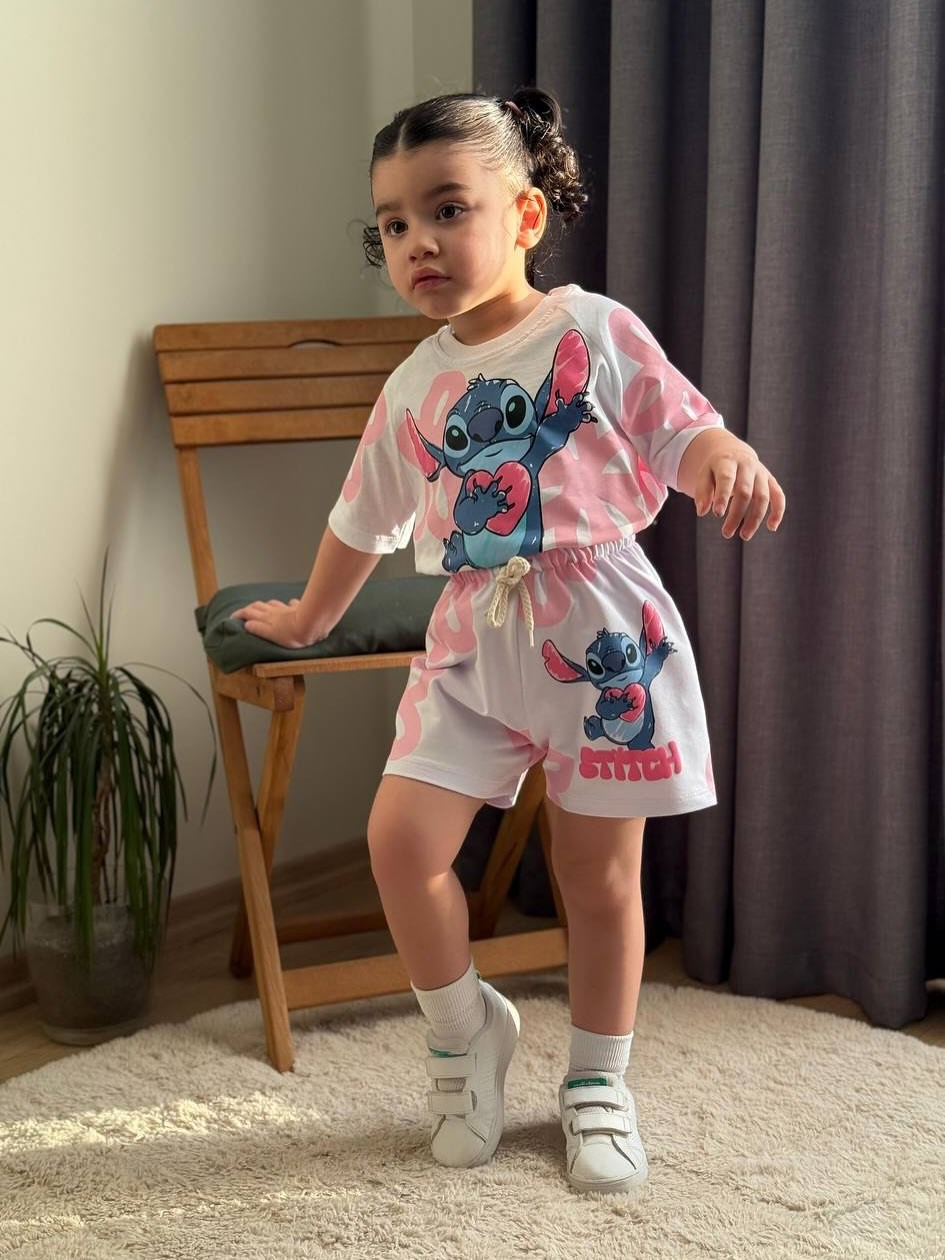 Stitch Şortlu Takım