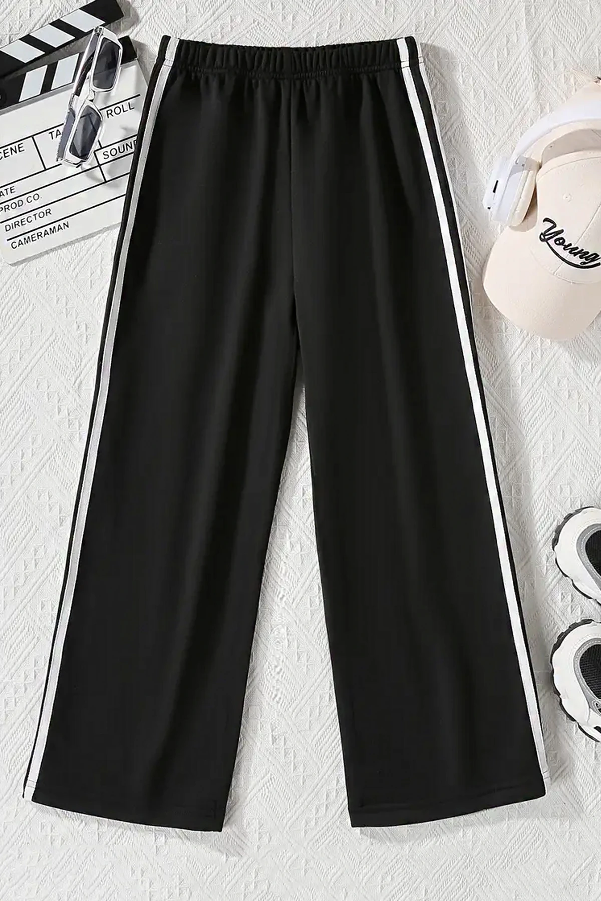 Çocuk UNISEX Biyeli Bol Kalıp Boru Paça Pamuklu Eşofman Altı