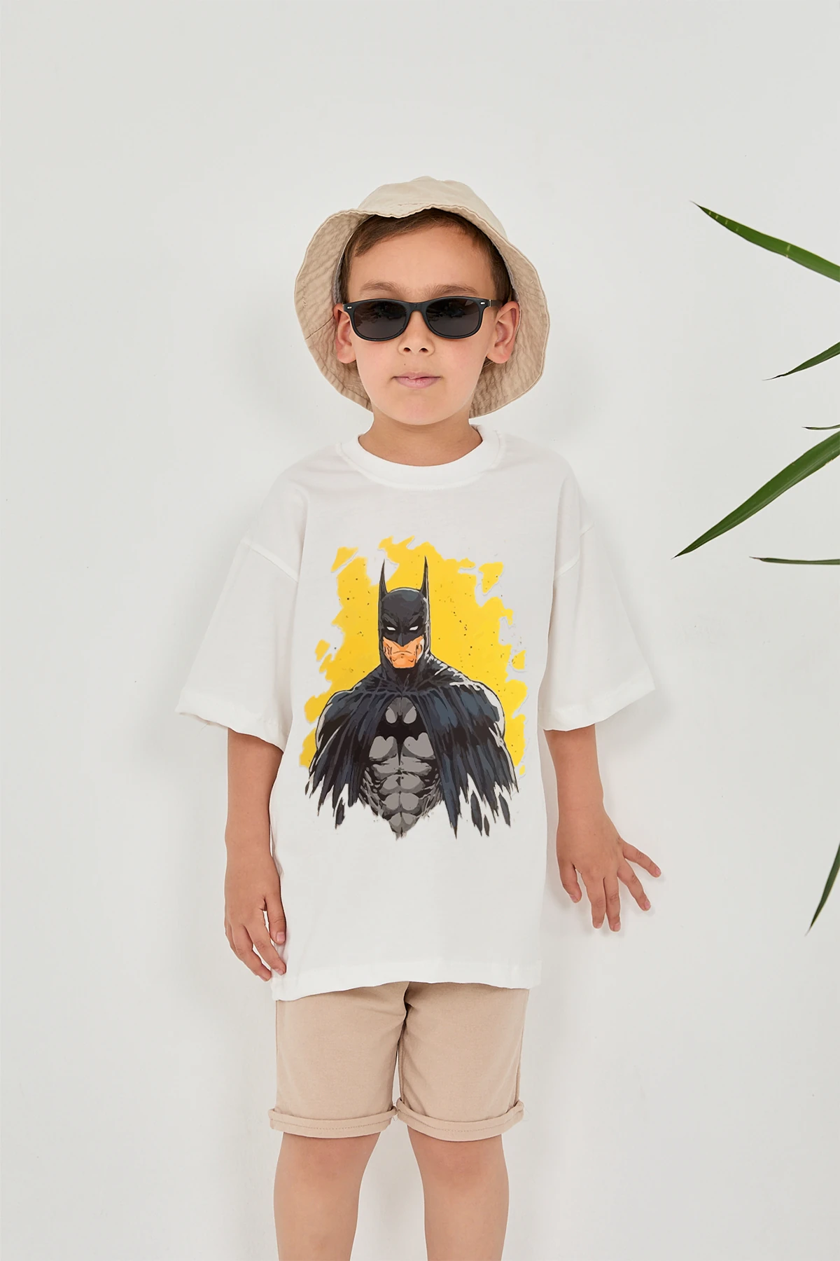 Erkek Çocuk Oversize Batman Baskılı Tişört T-shirt