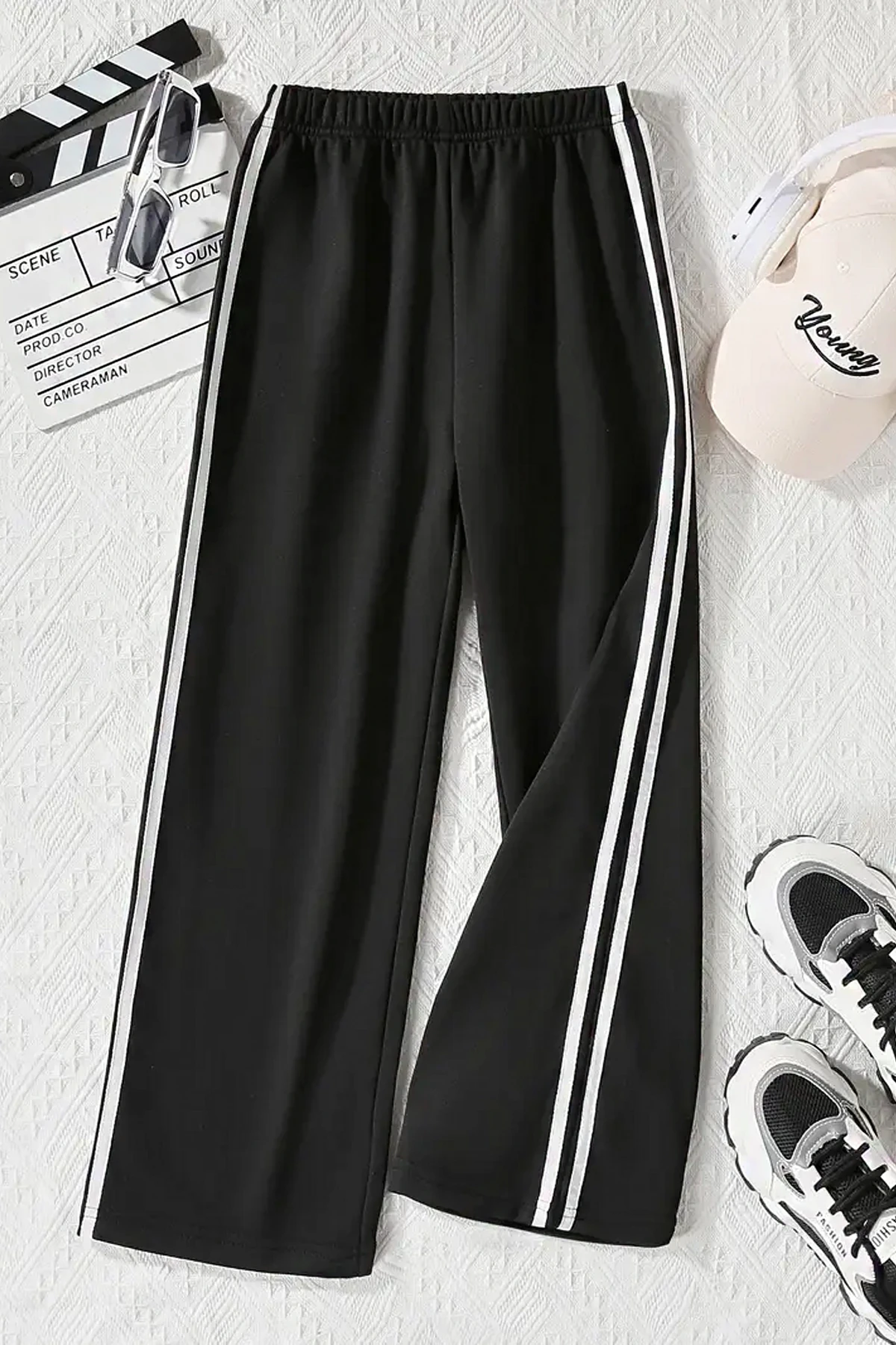 Çocuk UNISEX Biyeli Bol Kalıp Boru Paça Pamuklu Eşofman Altı