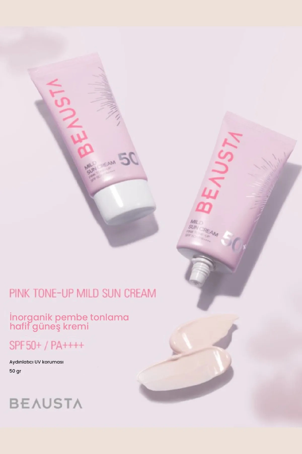 Beausta Pink Tone Up Gentle Sunscreen