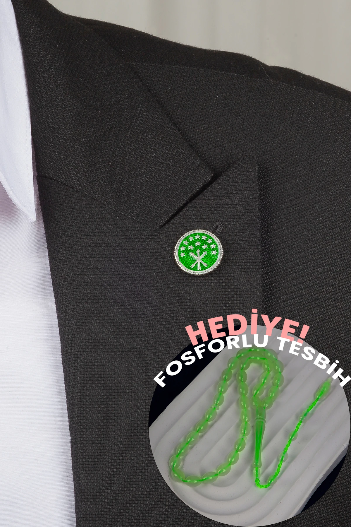 Gümüş 925 Ayar Türk Bayrağı Kemal Atatürk İmzalı Yaka Rozeti