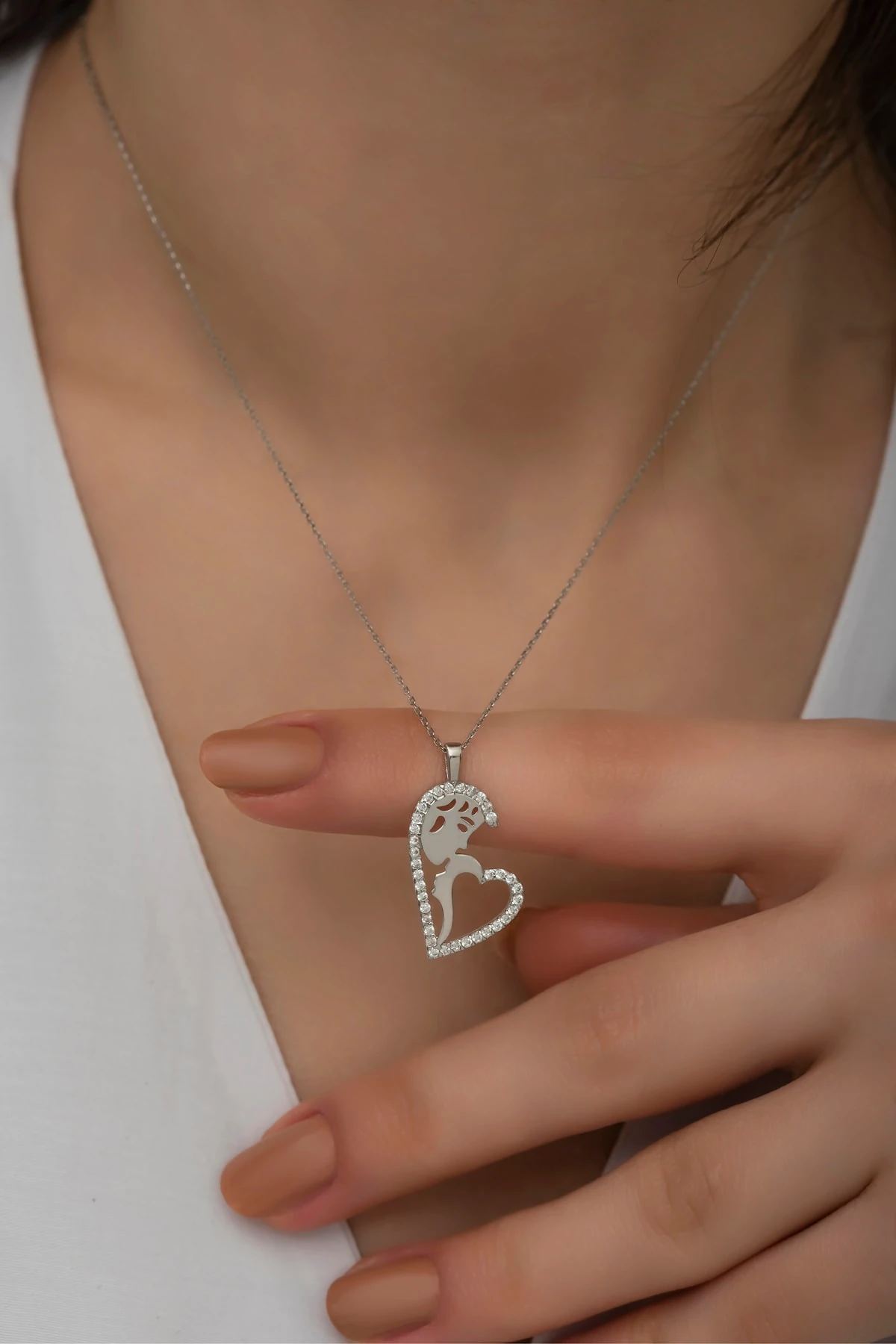 Anne Çocuk Rodaj Kolye-925 Ayar Gümüş