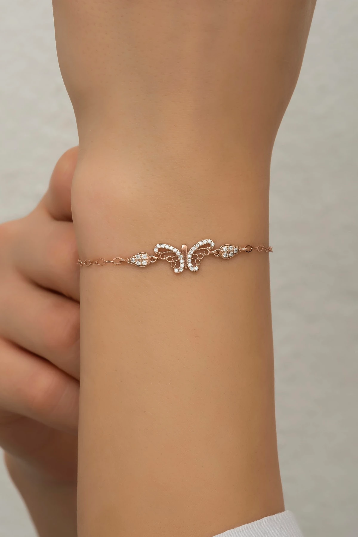 Kelebek Figürlü Bileklik-925 Ayar Gümüş