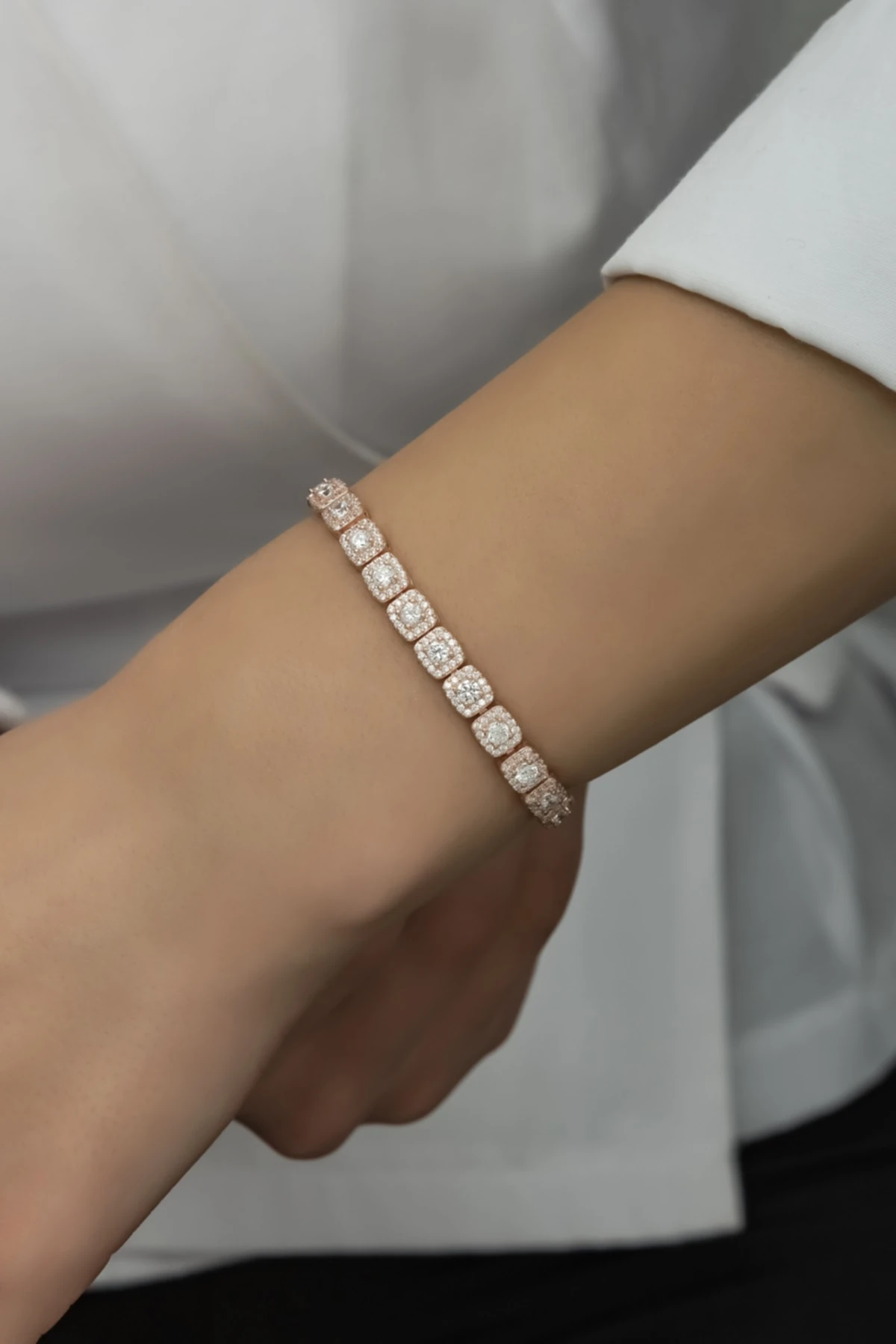 Rose Fantezi Bileklik-925 Ayar Gümüş