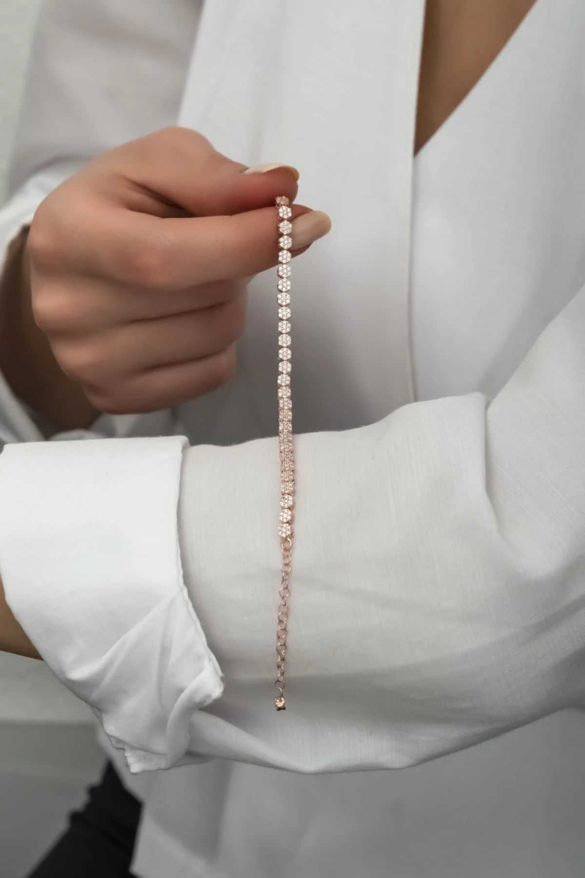 Rose Bileklik-925 Ayar Gümüş