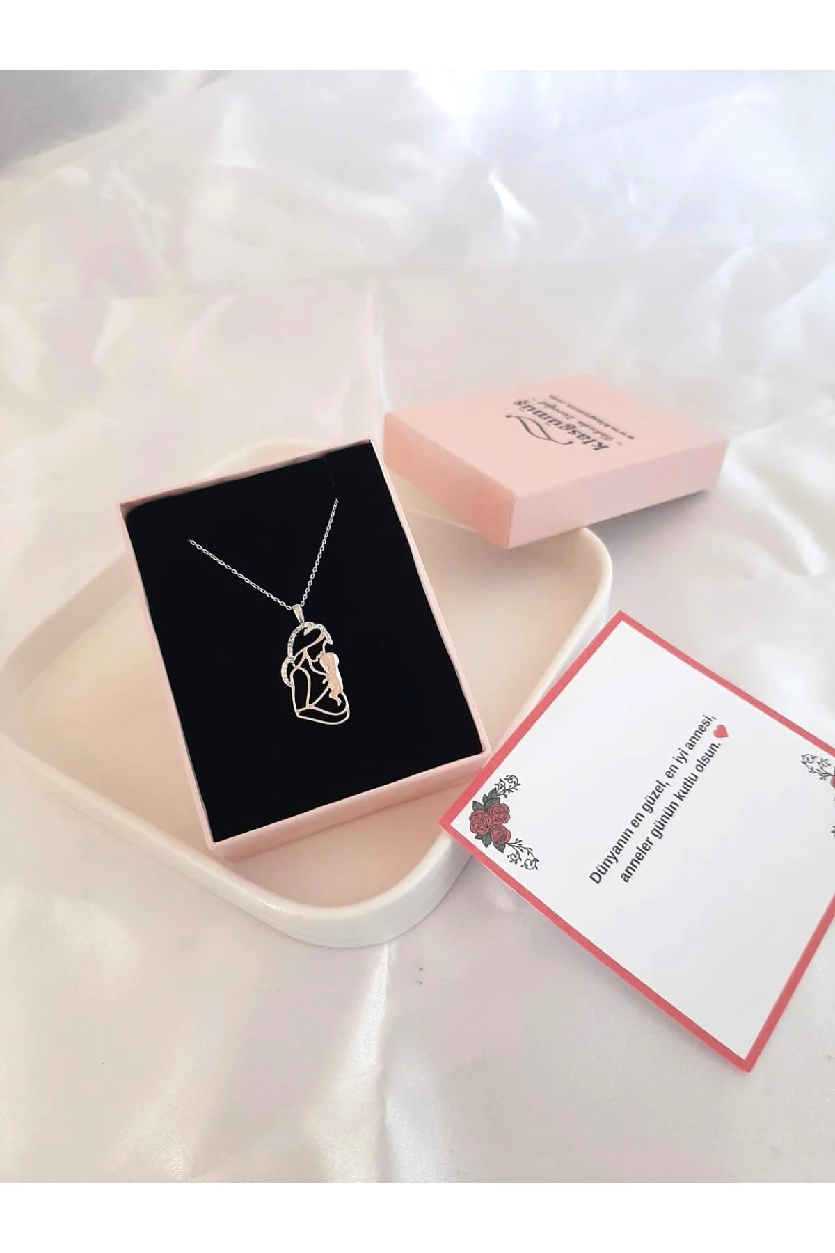 Anne Bebek Rodaj Kolye-925 Ayar Gümüş