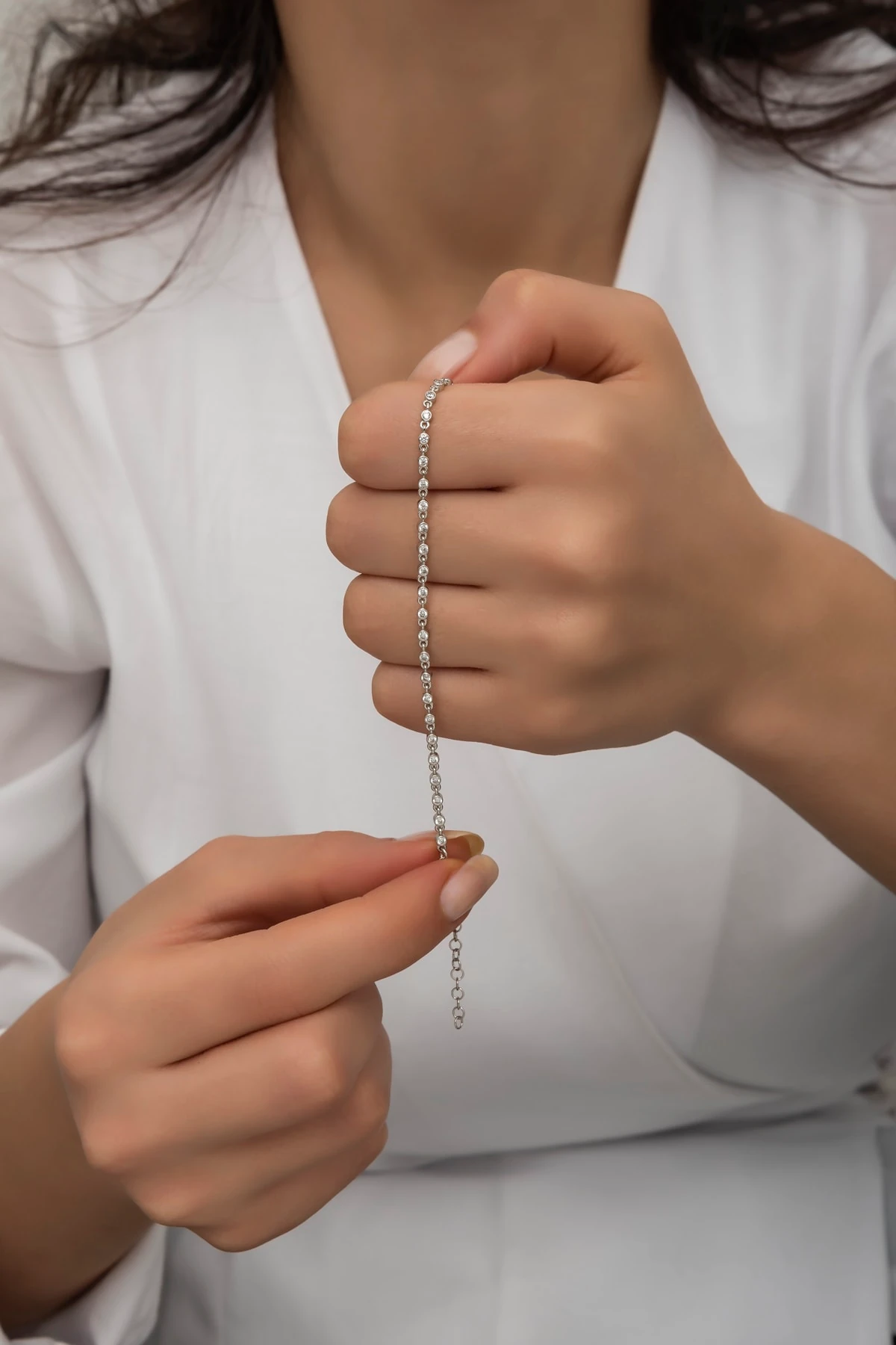 Su Yolu Bileklik Rodaj-925 Ayar Gümüş