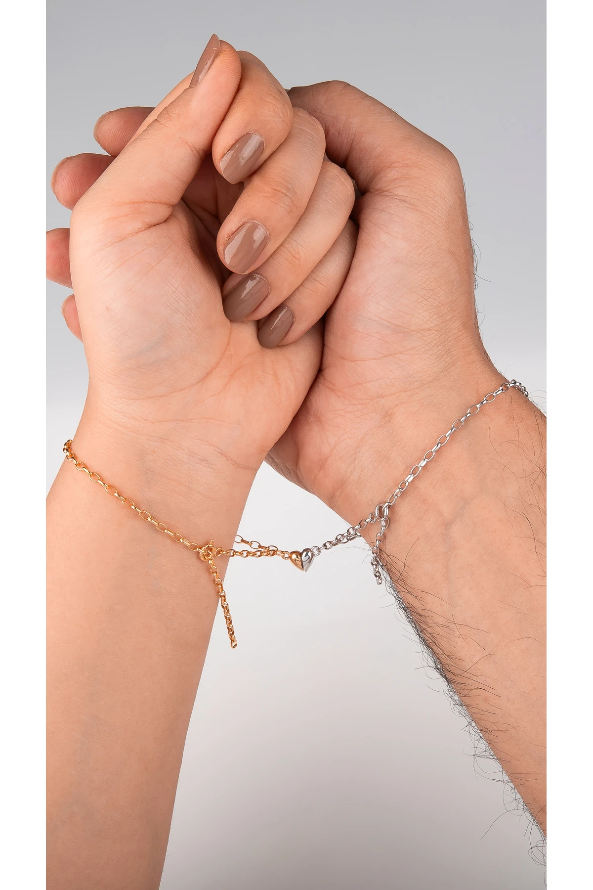 GÜMÜŞ ÇİFT AŞK BİLEKLİK RODAJ/ROSE