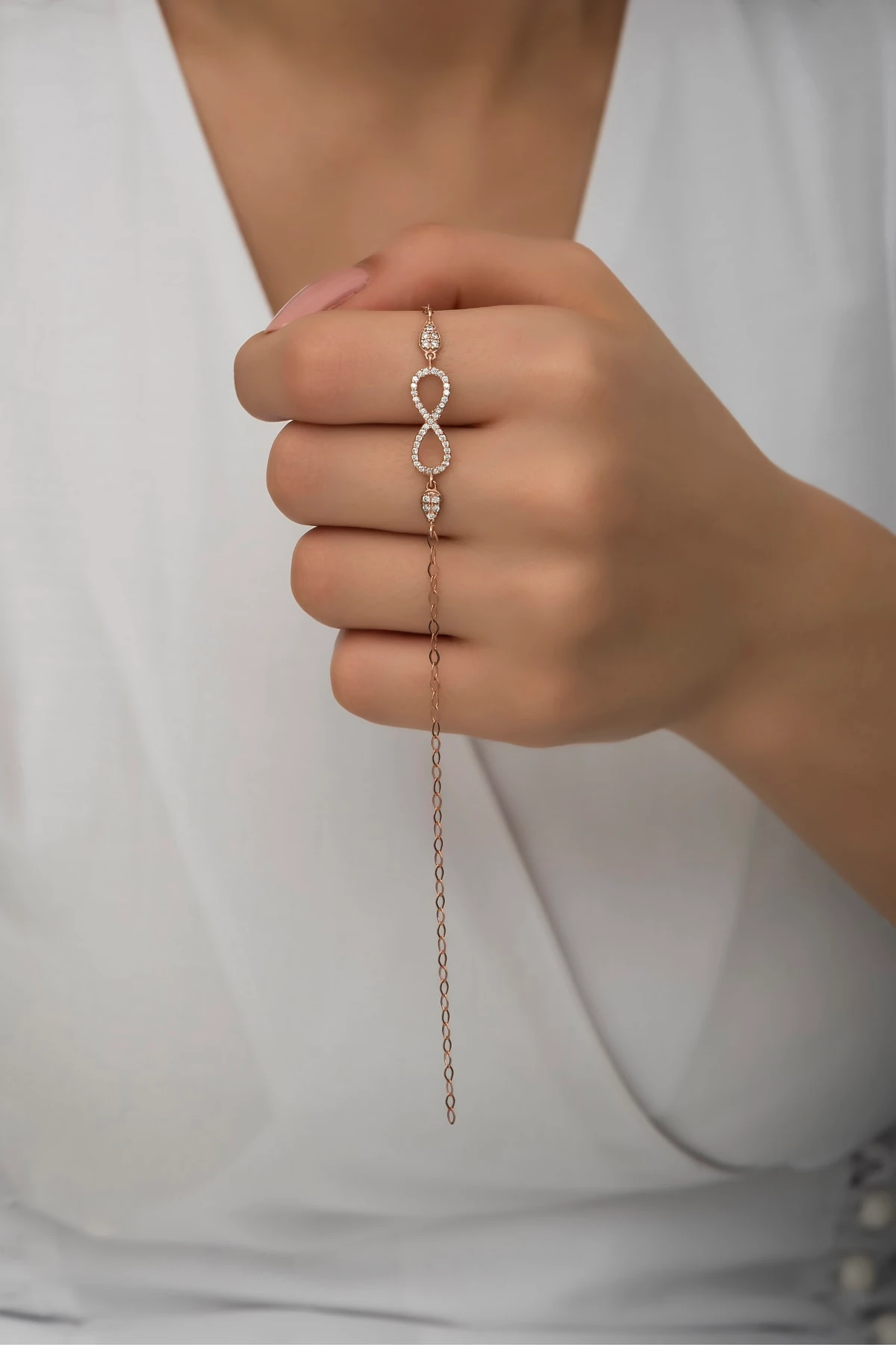 Sonsuzluk Figürlü Bileklik-925 Ayar Gümüş