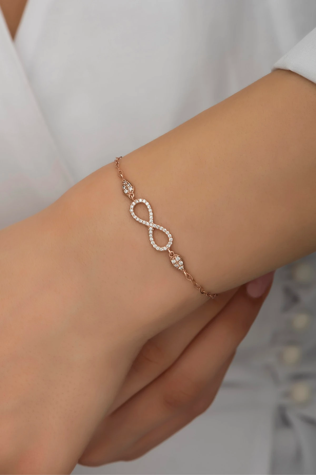 Sonsuzluk Figürlü Bileklik-925 Ayar Gümüş