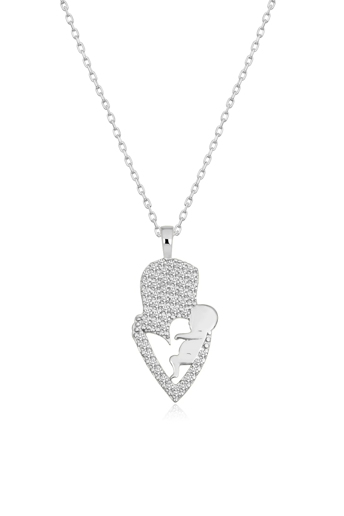 Anne Bebek Rodaj Kolye-925 Ayar Gümüş