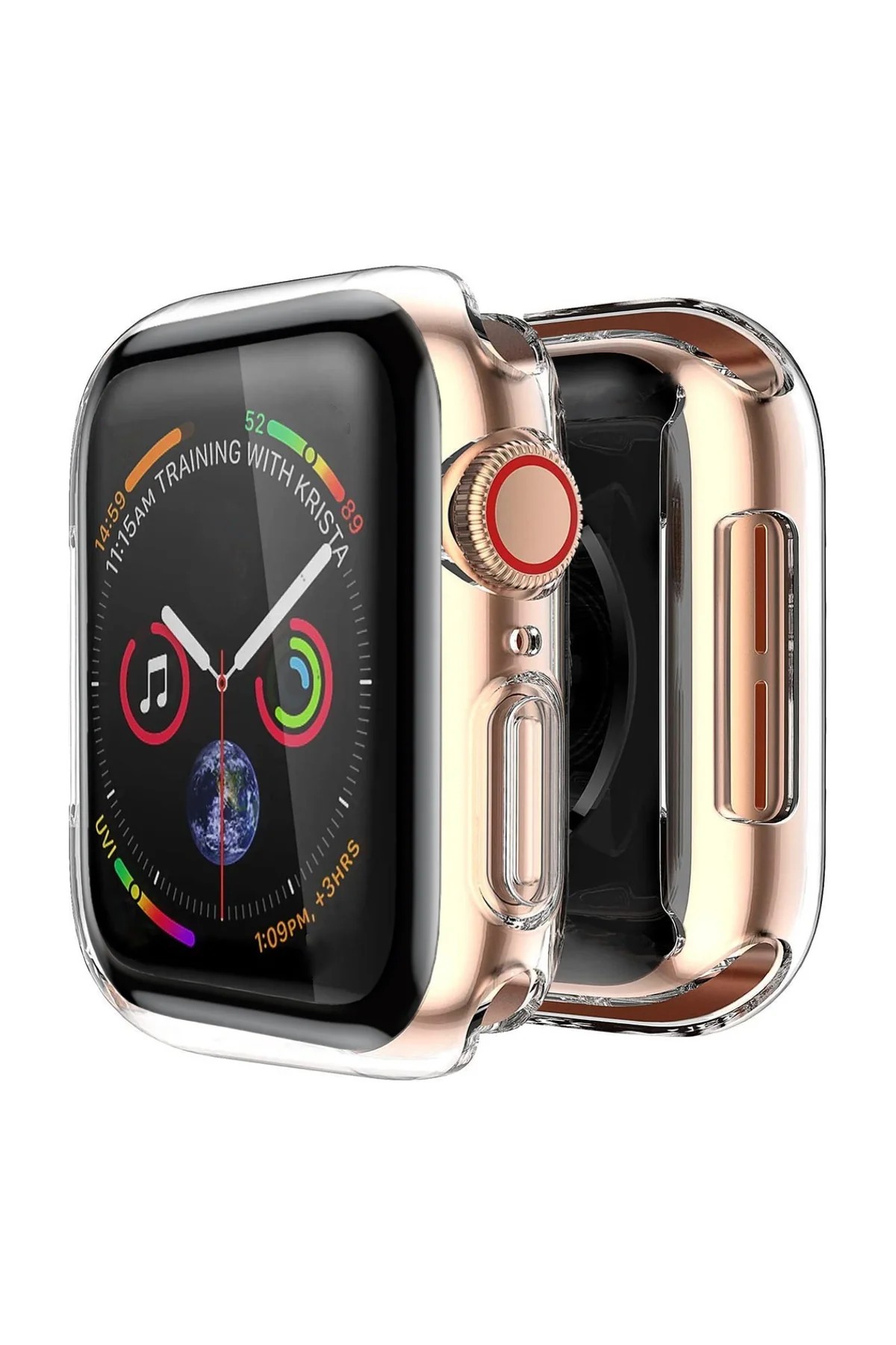 Apple Watch Uyumlu Kasa Koruyucu Şeffaf 360 ( 45 mm )