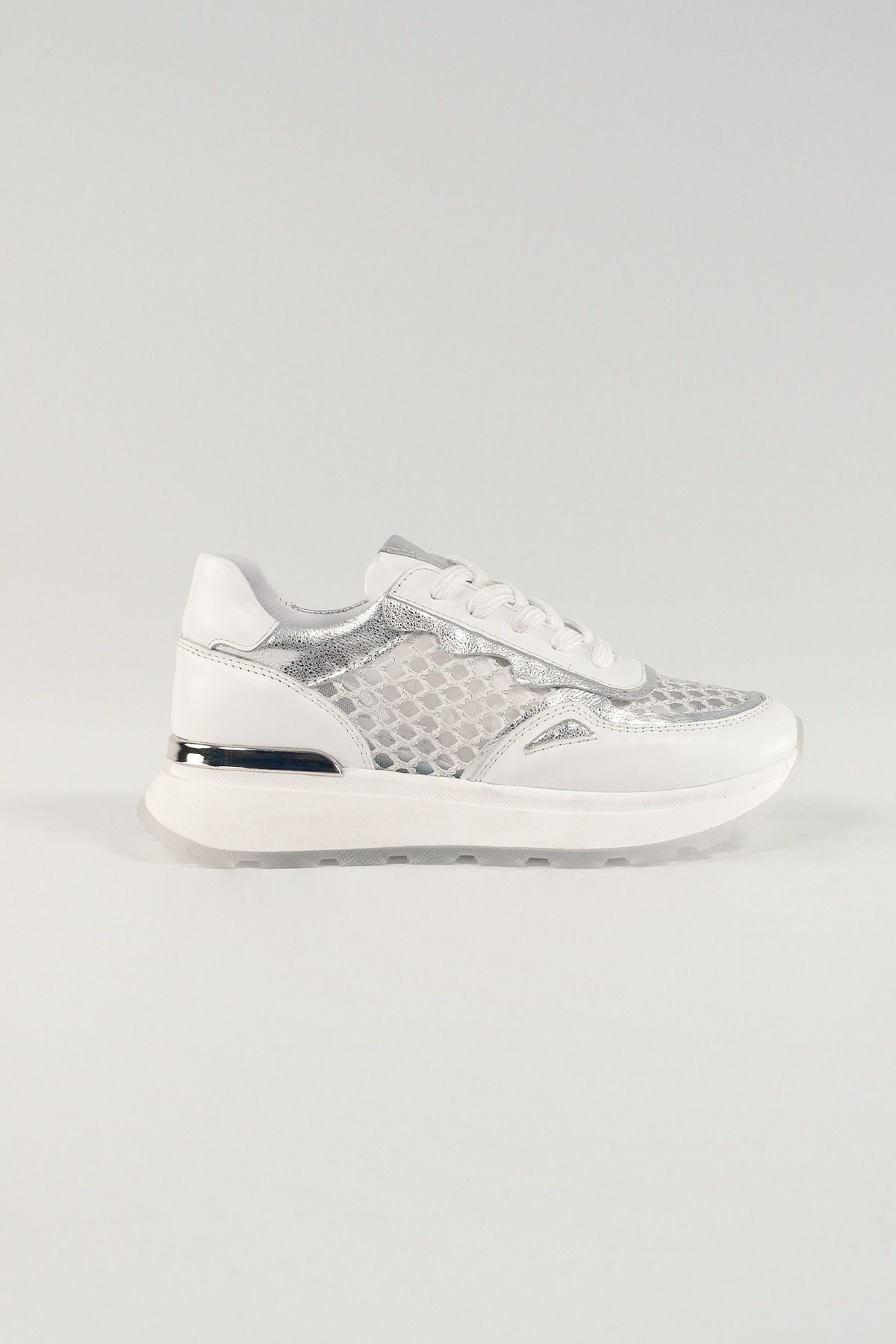 Camille Beyaz Deri Kadın Sneakers, Hakiki Deri, Günlük Ayakkabı, Spor Ayakkabı 24051