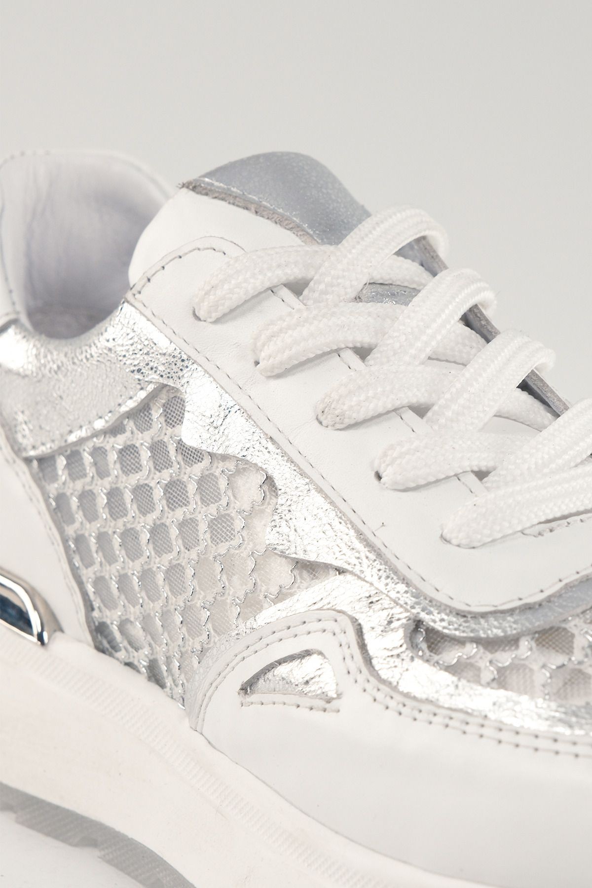 Camille Beyaz Deri Kadın Sneakers, Hakiki Deri, Günlük Ayakkabı, Spor Ayakkabı 24051