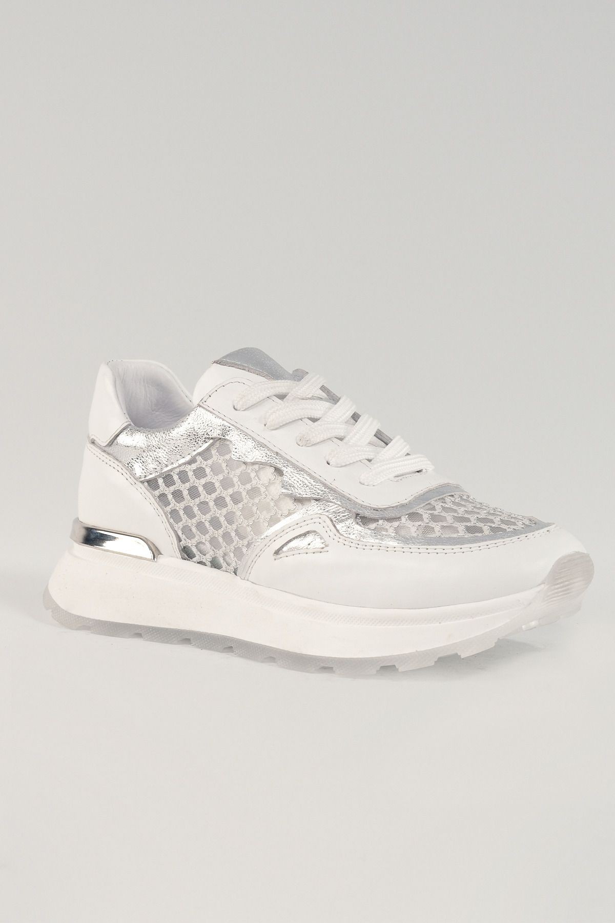 Camille Beyaz Deri Kadın Sneakers, Hakiki Deri, Günlük Ayakkabı, Spor Ayakkabı 24051