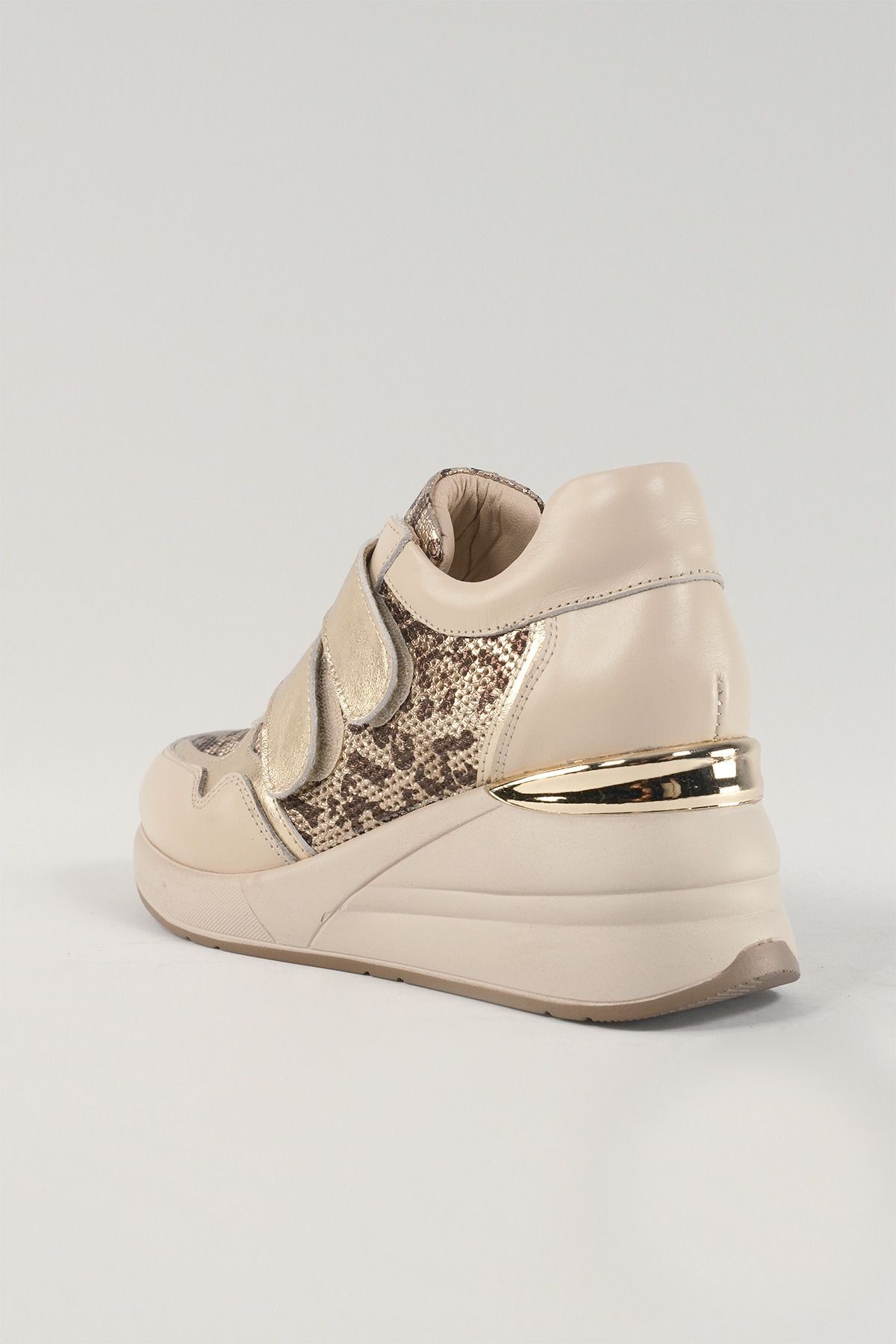 Alessandra Bej Deri Kadın Sneakers, Hakiki Deri, Günlük Ayakkabı, Spor Ayakkabı 24222