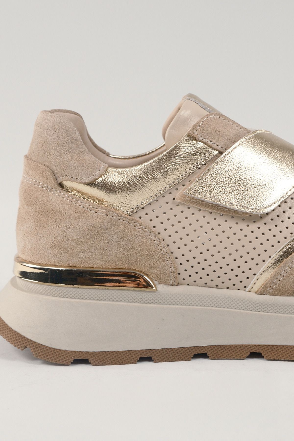 Gabriella Bej Deri Kadın Sneakers, Hakiki Deri, Günlük Ayakkabı, Spor Ayakkabı 24048