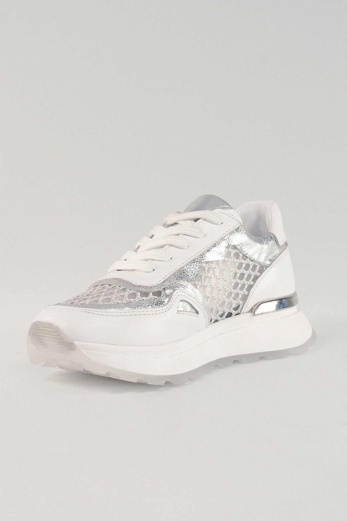 Camille Beyaz Deri Kadın Sneakers, Hakiki Deri, Günlük Ayakkabı, Spor Ayakkabı 24051