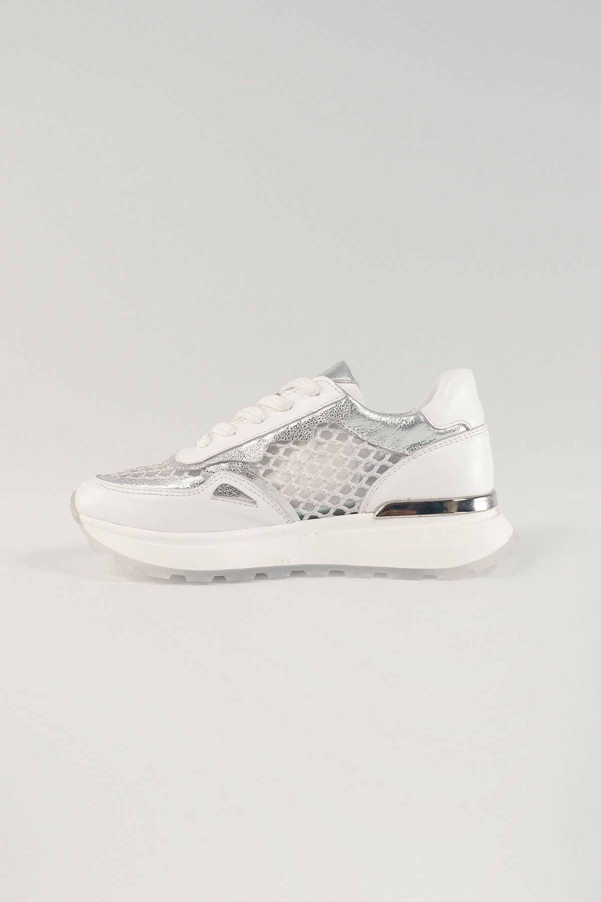 Camille Beyaz Deri Kadın Sneakers, Hakiki Deri, Günlük Ayakkabı, Spor Ayakkabı 24051