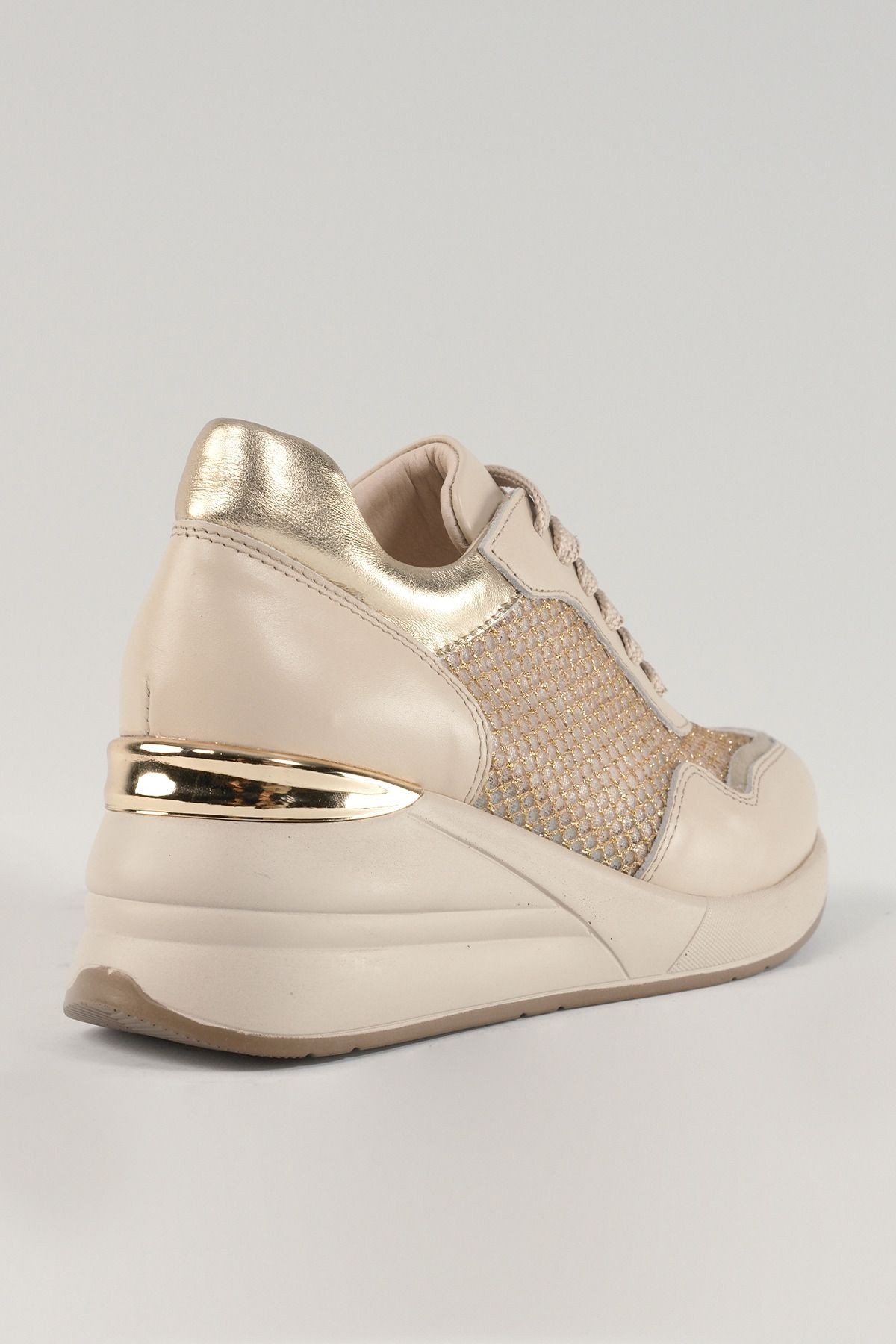 Vivienne Bej Deri Kadın Sneakers, Hakiki Deri, Günlük Ayakkabı, Spor Ayakkabı 24223