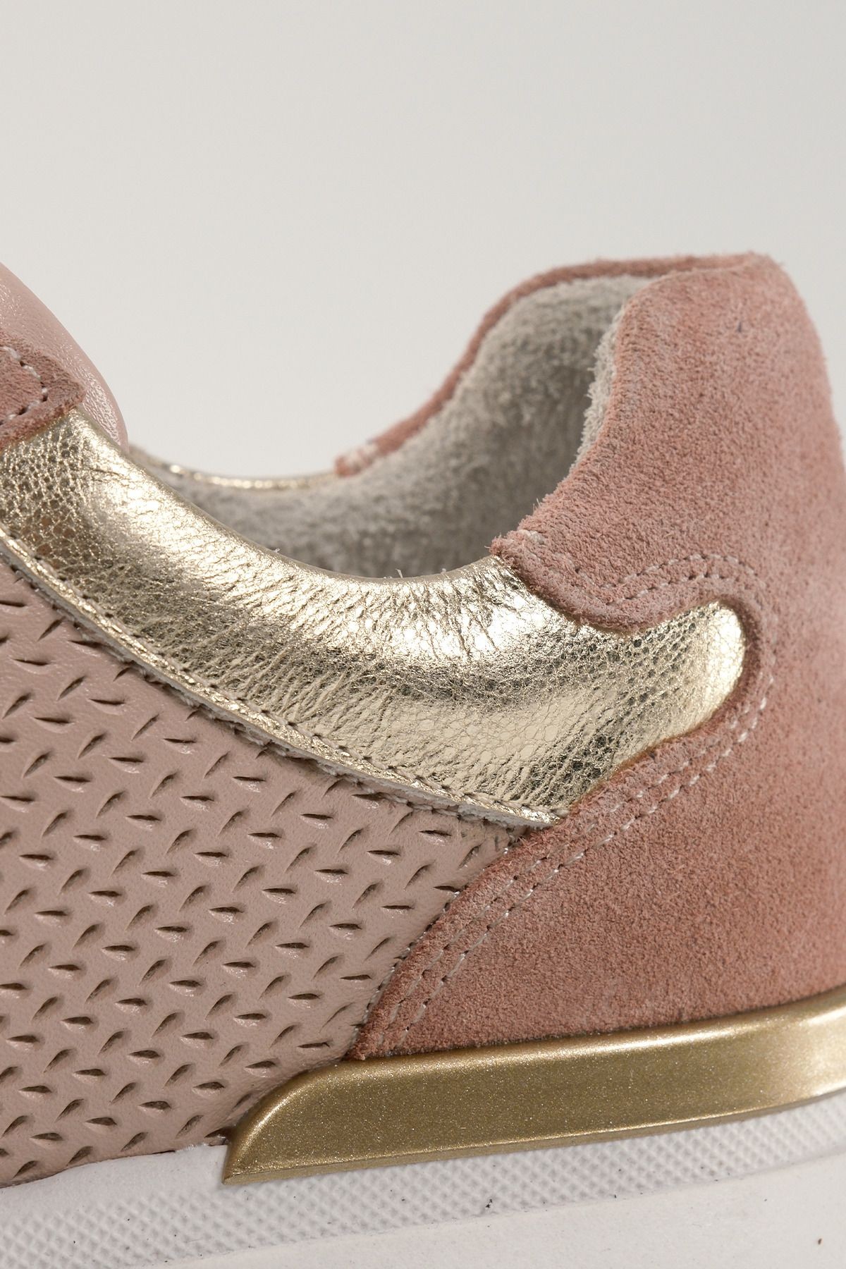 Madeleine Pudra Pembe Deri Kadın Sneakers, Hakiki Deri, Günlük Ayakkabı, Spor Ayakkabı 24040