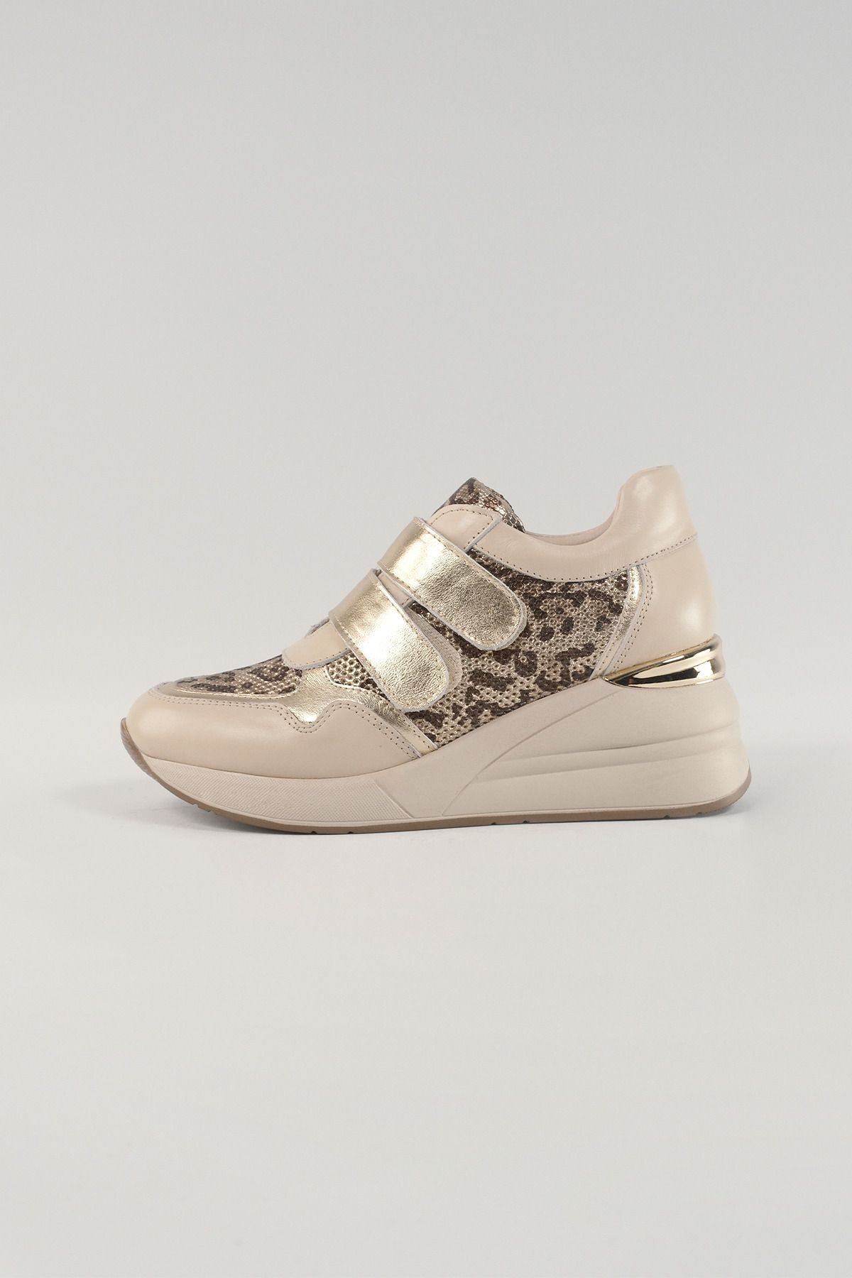 Alessandra Bej Deri Kadın Sneakers, Hakiki Deri, Günlük Ayakkabı, Spor Ayakkabı 24222