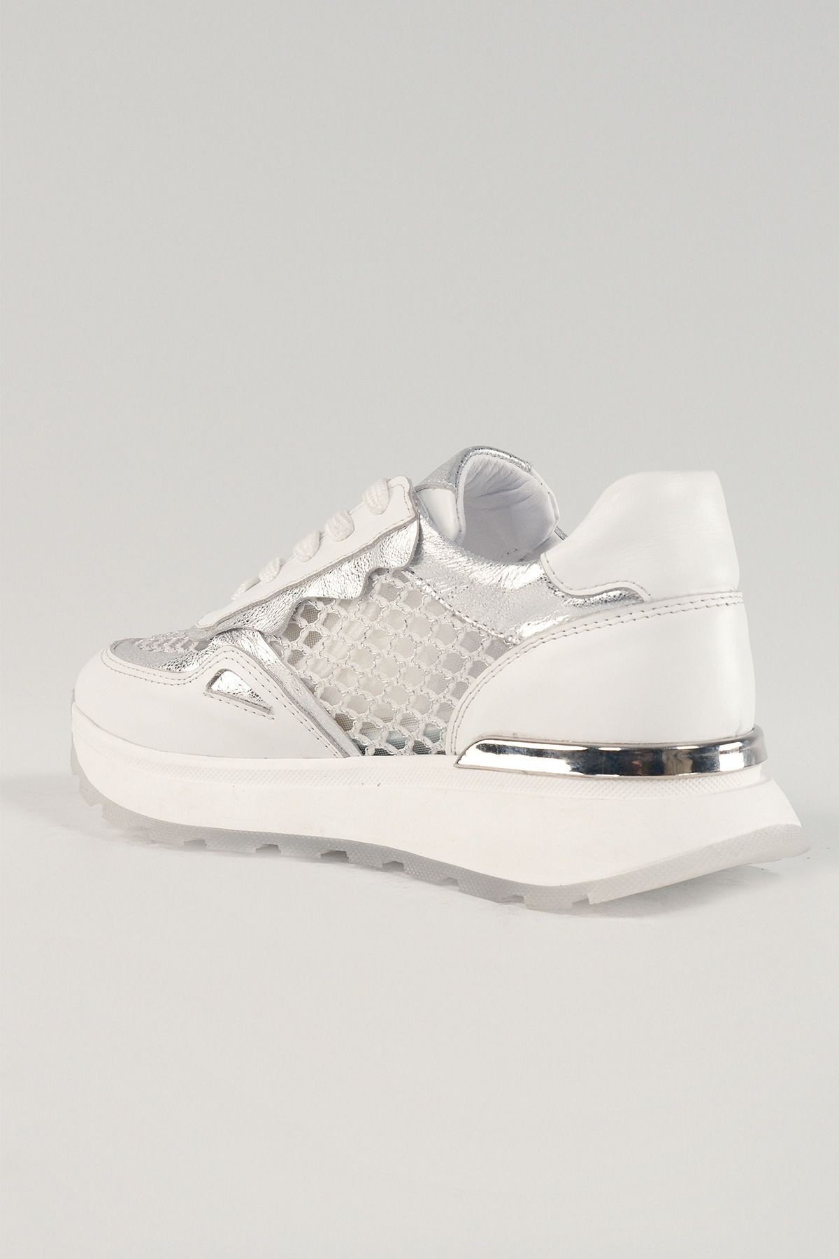 Camille Beyaz Deri Kadın Sneakers, Hakiki Deri, Günlük Ayakkabı, Spor Ayakkabı 24051